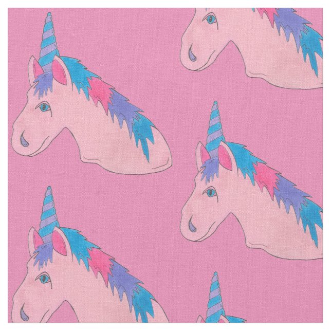 Tissu Magique Pink Purple Horn Unicorn Cheval Mythique (Fermer)