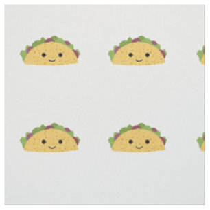 Tissu Magnifique Caricature Kawaii Souriant Taco