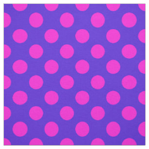 Tissu Magnifique motif à pois rose et violet