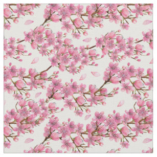 Tissu Magnifique Motif de fleurs de cerisiers
