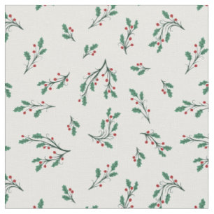 Tissu Magnifique motif de Noël sans couture au houx