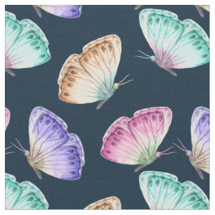 Tissu Magnifique motif papillon à l'aquarelle
