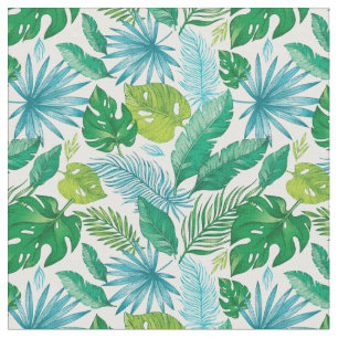Tissu Magnifique palmier de la Jungle tropicale Feuilles