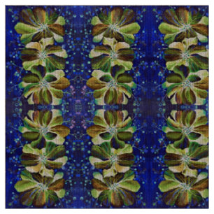 Tissu Magnifiques Fleurs de Delphinium Peint à la main M