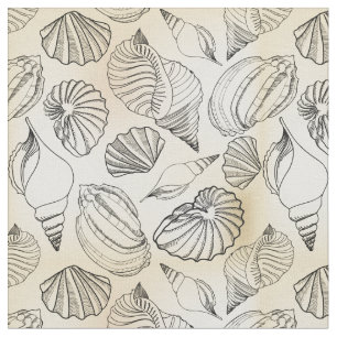 Tissu Maison de plage coquillages Nautique