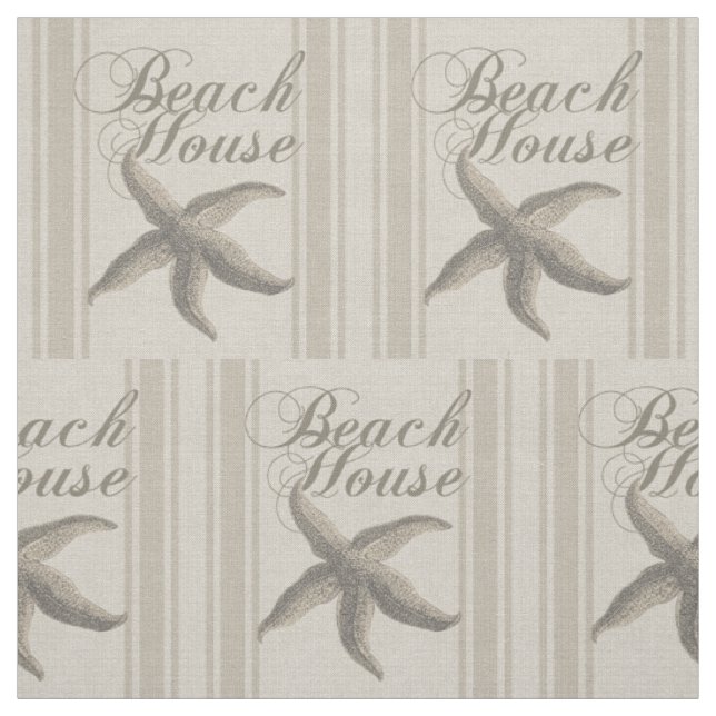 Tissu Maison de plage étoile de mer Rivage Côtiers (Échantillon)