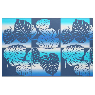 Tissu Makua Monstera Tropical Hawaiian Striped Blend