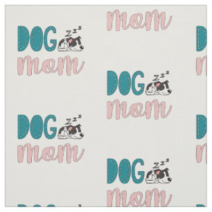 Tissu Maman de chien avec mignon chien repéré de sommeil
