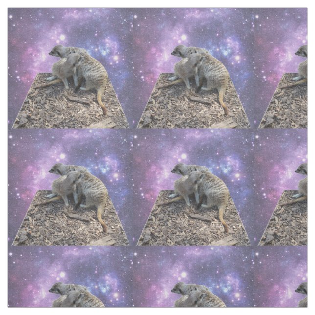 Tissu Maman et bébé suricate, (Échantillon)