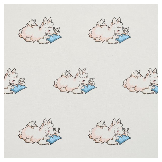 Tissu Maman Llama (Échantillon)