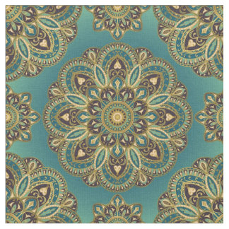 Tissu Mandala Abstrait d'inspiration indienne - ve