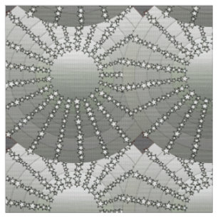 Tissu Mandala avec étoiles - dégradé gris argenté de