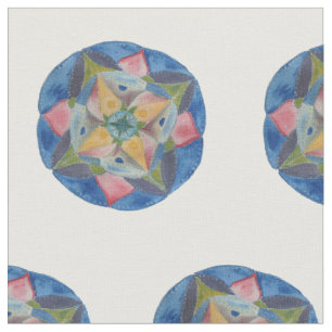 Tissu Mandala Blue Combed Cotton (56 pouces de lar