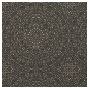 Tissu Mandala Camel Tan à l'élégante symétrie