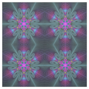 Tissu Mandala coloré frappant art fractal kaléidoscope