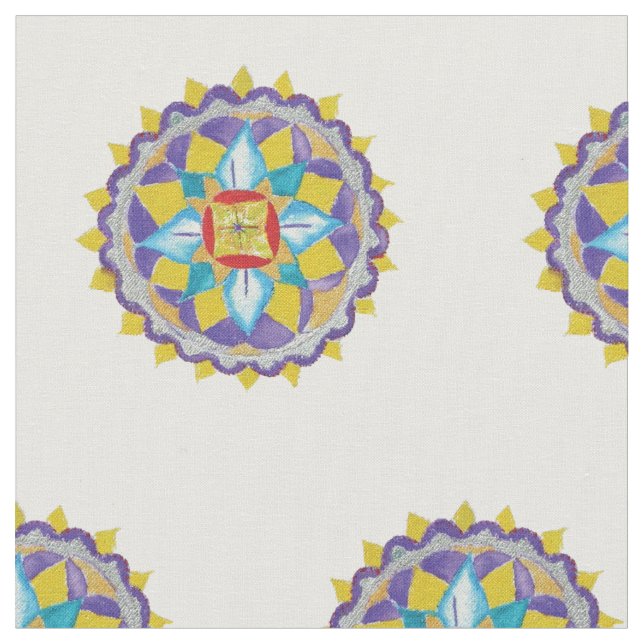 Tissu Mandala Custom Combed Cotton (56 pouces de l (Fermer)