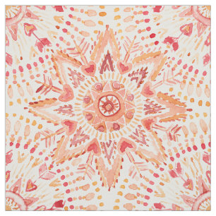 Tissu Mandala d'aquarelle du FEU de GUERRIER