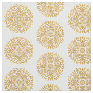 Tissu Mandala d'or