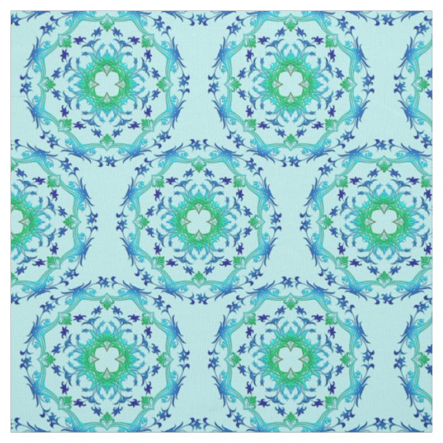 Tissu Mandala floral ethnique /pattern de cercles. (Échantillon)