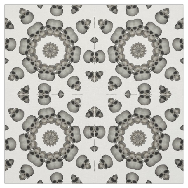 Tissu Mandala humain déplaisant de crâne (Échantillon)