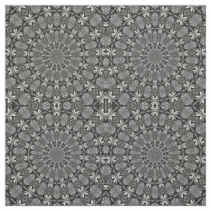 Tissu Mandala monochrome
