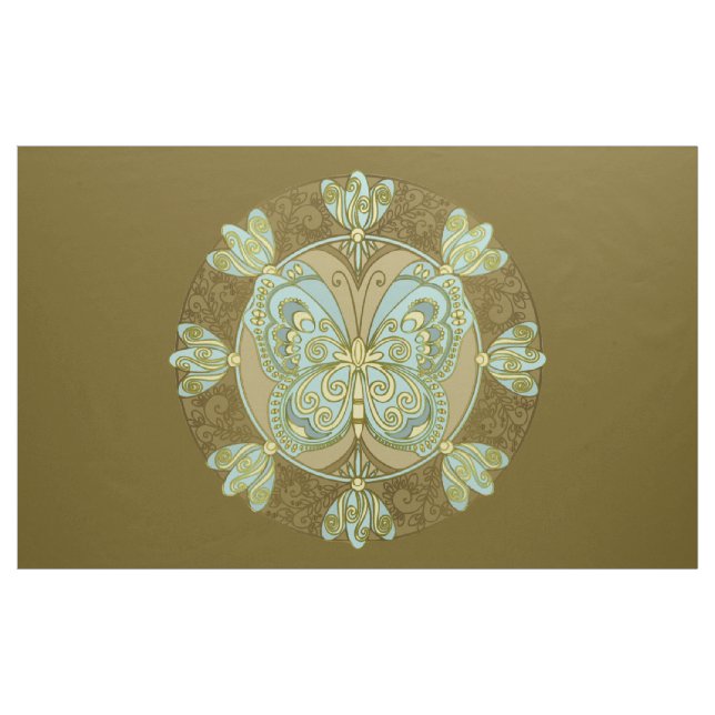 Tissu Mandala papillon - Fabric (Yard)