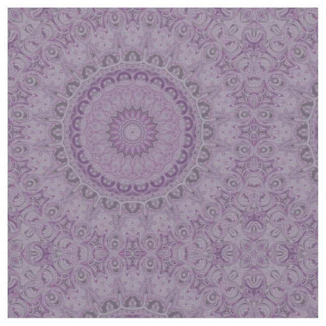 Tissu Mandala Rêve Aquarelle dans des Tons de Violet (Fermer)