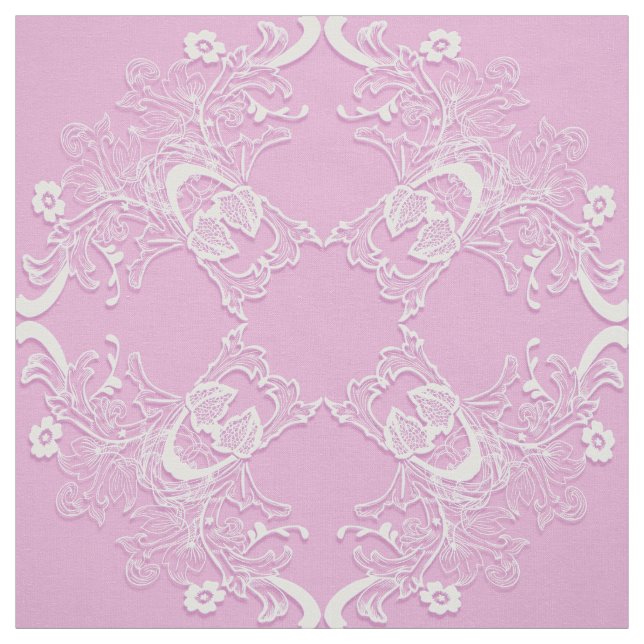 Tissu Mandala. rose floral ethnique (Échantillon)