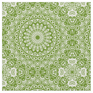 Tissu Mandala Vert Motif Naturel