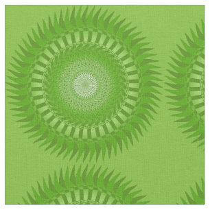 Tissu Mandala vert Soleil
