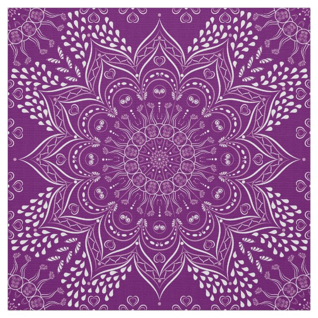 Tissu Mandala violet (Échantillon)
