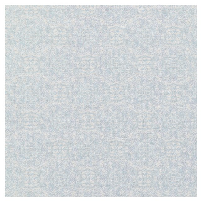 Tissu Mandalas bleu clair, rose et blanc (Fermer)