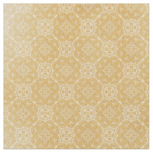 Tissu Mandalas d'or de Divers Cercles géométriques répèt