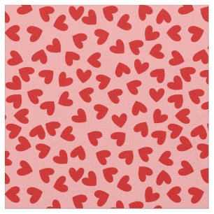 Tissu maneater coeur amour valentines rouge rose