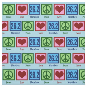 Tissu Marathonien de l'amour 26,2 de paix