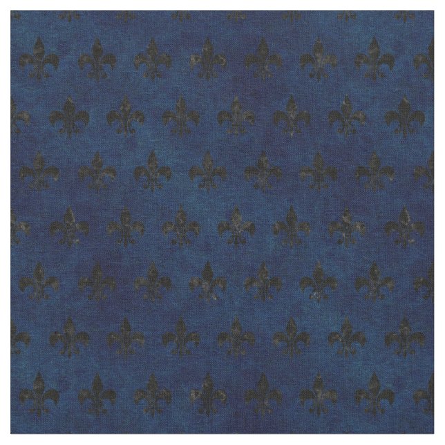 TISSU MARBRE ROYAL1 NOIR ET GRUNGE BLEUE (Fermer)