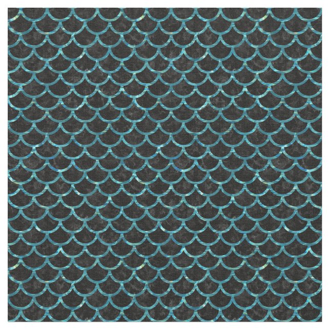 TISSU MARBRE SCALES1 NOIR ET L'EAU BLEU-VERT (Fermer)