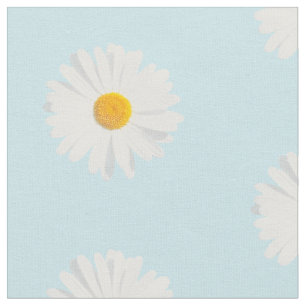 Tissu marguerite blanche