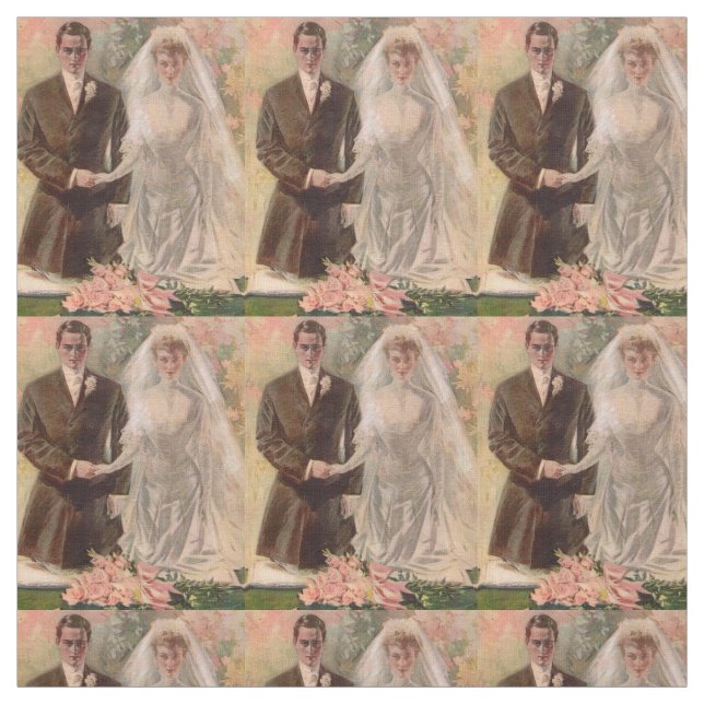 Tissu mariage édouardien 1906 (Échantillon)