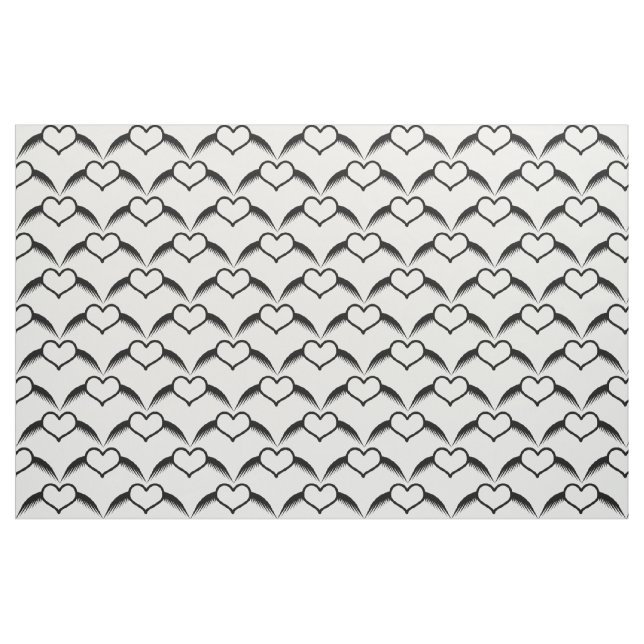 Tissu Mariage gothique aile coeur modelé (Fat Quarter)