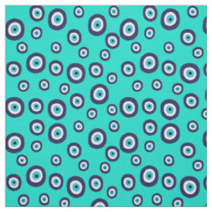 Tissu Marine des yeux de Turquie et bleu turquoise