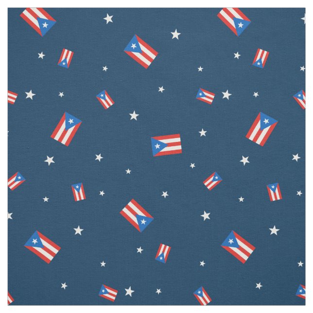 Tissu Marine portoricaine des drapeaux et des étoiles (Échantillon)