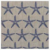 Marine vintage Bleu Starfish Monogramme Linge côti