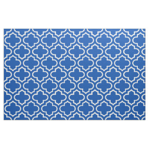 Tissu marocain bleu électrique 02 de motif de