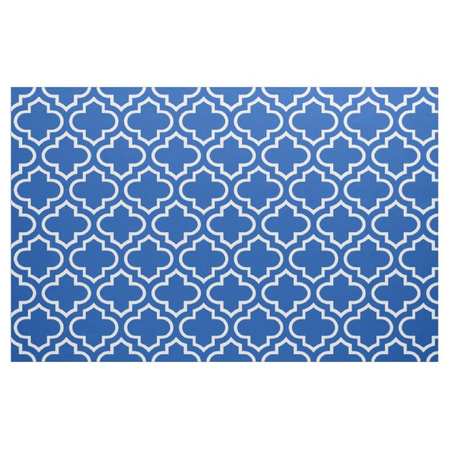 Tissu marocain bleu électrique 02 de motif de (Fat Quarter)