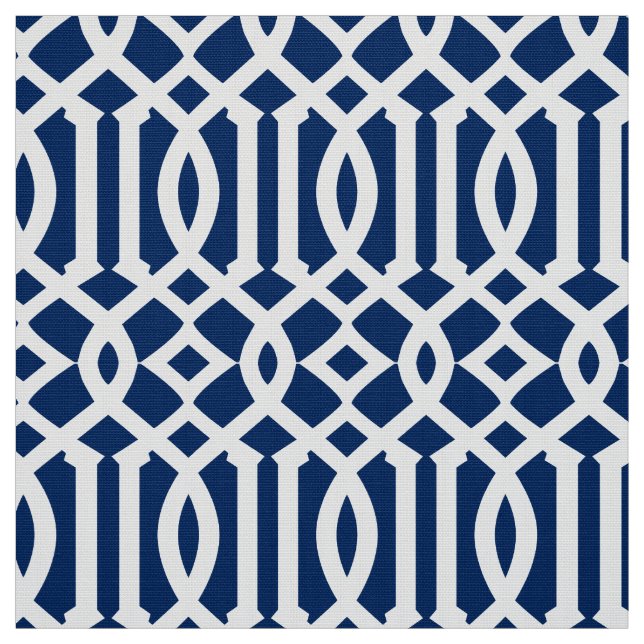 Tissu marocain du motif | de bleu marine (Échantillon)