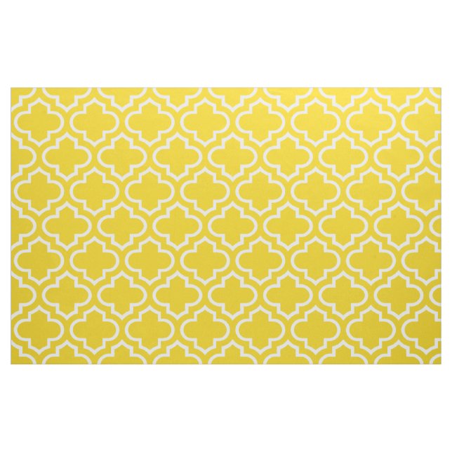 Tissu marocain jaune citron 02 de motif de (Yard)