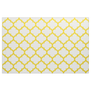 Tissu marocain jaune citron de motif de treillis