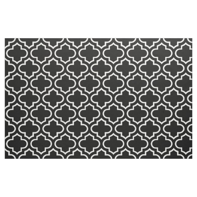 Tissu marocain noir et blanc 02 de motif de (Yard)