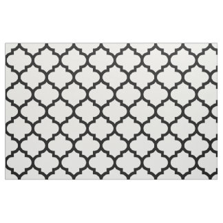 Tissu marocain noir et blanc de motif de treillis